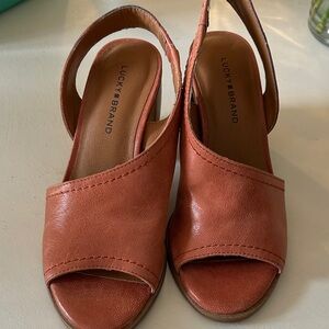 Lucky Brand Women's Orange Slingback Sandals